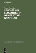 Chomsky |  Studies on Semantics in Generative Grammar | eBook | Sack Fachmedien