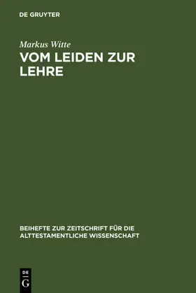 Witte |  Vom Leiden zur Lehre | eBook | Sack Fachmedien