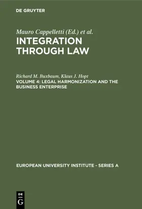 Buxbaum / Hopt |  Legal Harmonization and the Business Enterprise | eBook | Sack Fachmedien