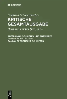 Patsch / Schmid |  Exegetische Schriften | eBook | Sack Fachmedien
