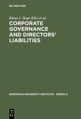 Hopt / Teubner | Corporate Governance and Directors' Liabilities | E-Book | sack.de