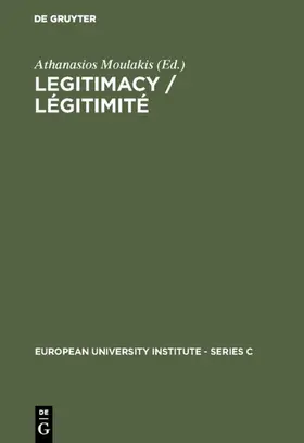 Moulakis |  Legitimacy / Légitimité | eBook | Sack Fachmedien