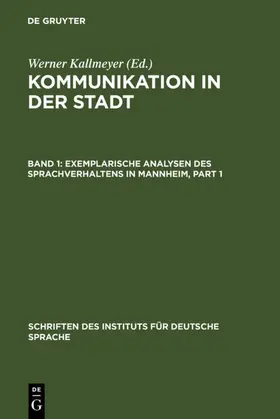 Kallmeyer | Exemplarische Analysen des Sprachverhaltens in Mannheim | E-Book | www.sack.de