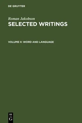 Jakobson |  Word and Language | eBook | Sack Fachmedien