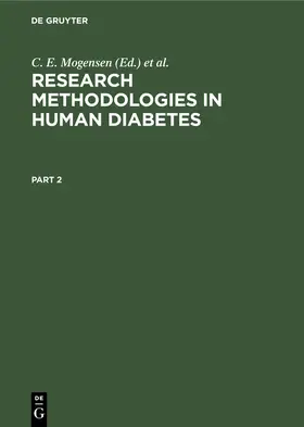 Mogensen / Standl | Research Methodologies in Human Diabetes. Part 2 | E-Book | www.sack.de