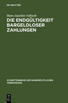 Vollrath | Die Endgültigkeit bargeldloser Zahlungen | E-Book | www.sack.de