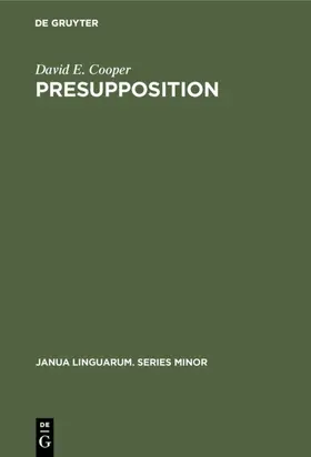 Cooper | Presupposition | E-Book | sack.de
