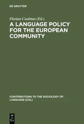 Coulmas | A Language Policy for the European Community | E-Book | sack.de