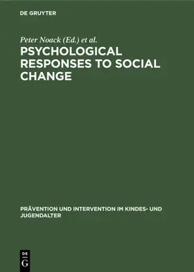 Noack / Hofer / Youniss |  Psychological Responses to Social Change | eBook | Sack Fachmedien