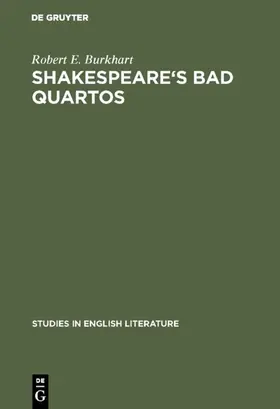 Burkhart | Shakespeare's Bad Quartos | E-Book | www.sack.de