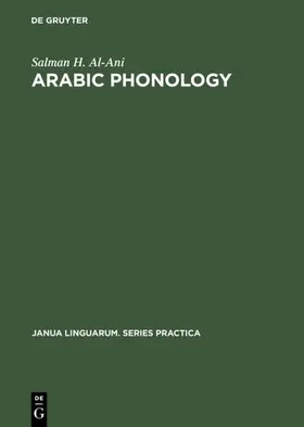 Al-Ani |  Arabic Phonology | eBook | Sack Fachmedien