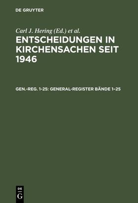 Hering / Muckel / Lentz | General-Register Bände 1–25 | E-Book | sack.de