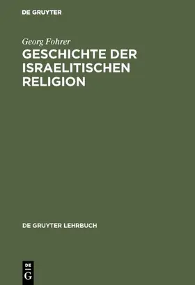 Fohrer | Geschichte der israelitischen Religion | E-Book | www.sack.de