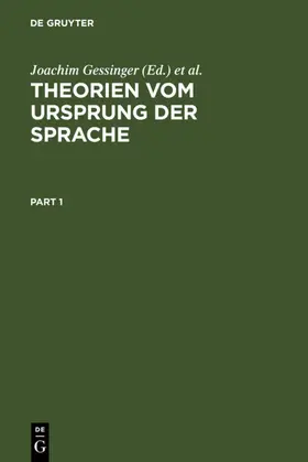 Gessinger / Rahden |  Theorien vom Ursprung der Sprache | eBook | Sack Fachmedien