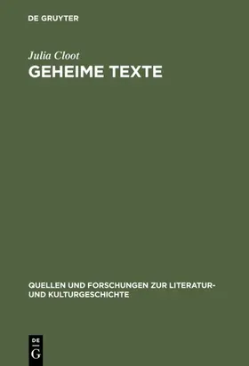 Cloot |  Geheime Texte | eBook | Sack Fachmedien