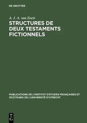 Zoest |  Structures de deux testaments fictionnels | eBook | Sack Fachmedien