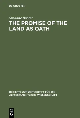 Boorer | The Promise of the Land as Oath | E-Book | www.sack.de