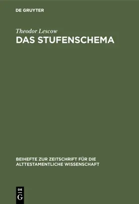 Lescow |  Das Stufenschema | eBook | Sack Fachmedien