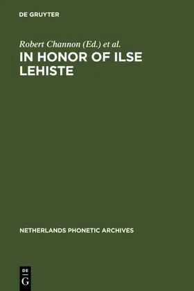 Channon / Shockey |  In honor of Ilse Lehiste | eBook | Sack Fachmedien