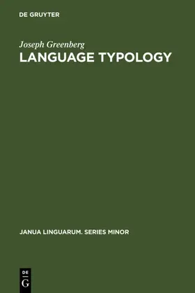 Greenberg | Language Typology | E-Book | sack.de
