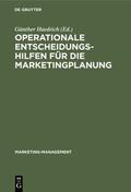 Haedrich |  Operationale Entscheidungshilfen für die Marketingplanung | eBook | Sack Fachmedien