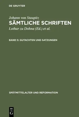 Günter / Dohna |  Gutachten und Satzungen | eBook | Sack Fachmedien