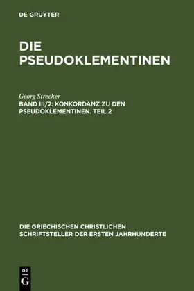 Strecker | Konkordanz zu den Pseudoklementinen, Teil 2 | E-Book | www.sack.de