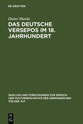 Martin |  Das deutsche Versepos im 18. Jahrhundert | eBook | Sack Fachmedien