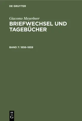 Becker / Meyerbeer / Henze-Döhring |  1856–1859 | eBook | Sack Fachmedien
