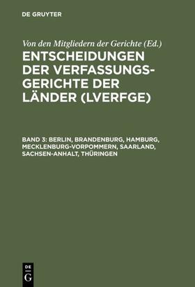 Berlin, Brandenburg, Hamburg, Mecklenburg-Vorpommern, Saarland, Sachsen-Anhalt, Thüringen | eBook | Sack Fachmedien