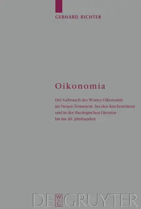 Richter | Oikonomia | E-Book | www.sack.de