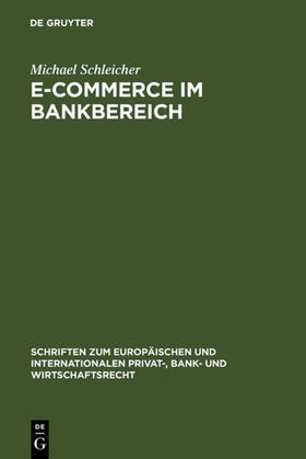 Schleicher | E-Commerce im Bankbereich | E-Book | sack.de