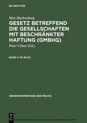 Behrens / Hachenburg / Goerdeler | §§ 35–52 | E-Book | sack.de