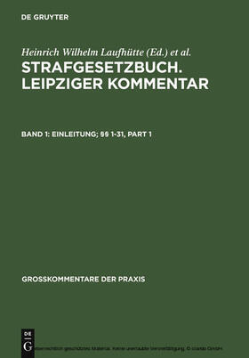 Laufhütte / Weigend / Rissing-van Saan |  Strafgesetzbuch. Leipziger Kommentar | eBook | Sack Fachmedien