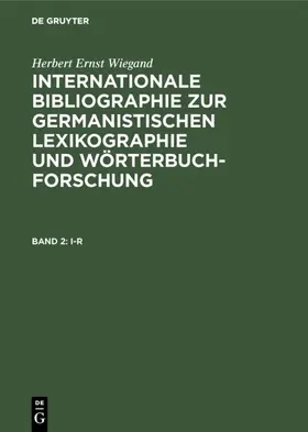 Wiegand |  I-R | eBook | Sack Fachmedien