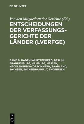  Baden-Württemberg, Berlin, Brandenburg, Hamburg, Hessen, Mecklenburg-Vorpommern, Saarland, Sachsen, Sachsen-Anhalt, Thüringen | eBook | Sack Fachmedien