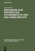 Hueck |  Gedanken zur Reform des Aktienrechts und des GmbH-Rechts | eBook | Sack Fachmedien