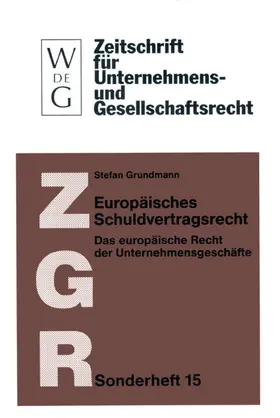 Grundmann |  Europäisches Schuldvertragsrecht | eBook | Sack Fachmedien