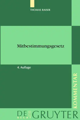 Raiser |  Mitbestimmungsgesetz | eBook | Sack Fachmedien