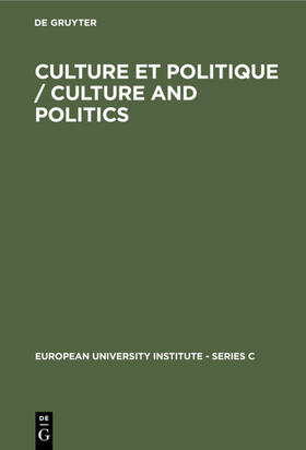 Culture et Politique / Culture and Politics | E-Book | sack.de