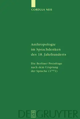 Neis |  Anthropologie im Sprachdenken des 18. Jahrhunderts | eBook | Sack Fachmedien
