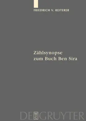 Reiterer |  Zählsynopse zum Buch Ben Sira | eBook | Sack Fachmedien