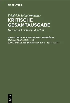 Wolfes / Pietsch | Kleine Schriften 1786 - 1833 | E-Book | www.sack.de