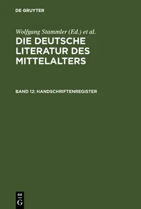 Stammler / Wachinger / Ruh |  Handschriftenregister | eBook | Sack Fachmedien
