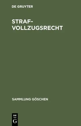 Strafvollzugsrecht | E-Book | www.sack.de