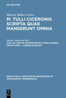 Maslowski / Reeve | Oratio de provinciis consularibus. Oratio pro L. Cornelio Balbo | E-Book | sack.de
