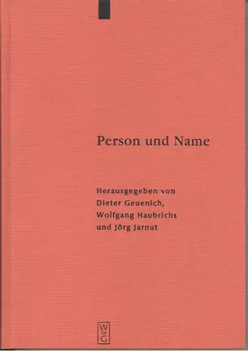Geuenich / Haubrichs / Jarnut |  Person und Name | eBook | Sack Fachmedien