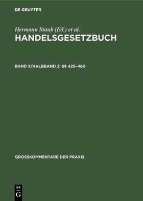 Brüggemann / Fischer / Ratz | §§ 425–460 | E-Book | sack.de