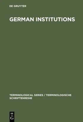  German Institutions | eBook | Sack Fachmedien