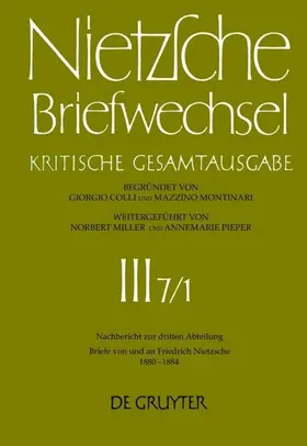 Müller-Buck / Schmid / Miller | Briefe von und an Friedrich Nietzsche Januar 1880 - Dezember 1884 | E-Book | www.sack.de